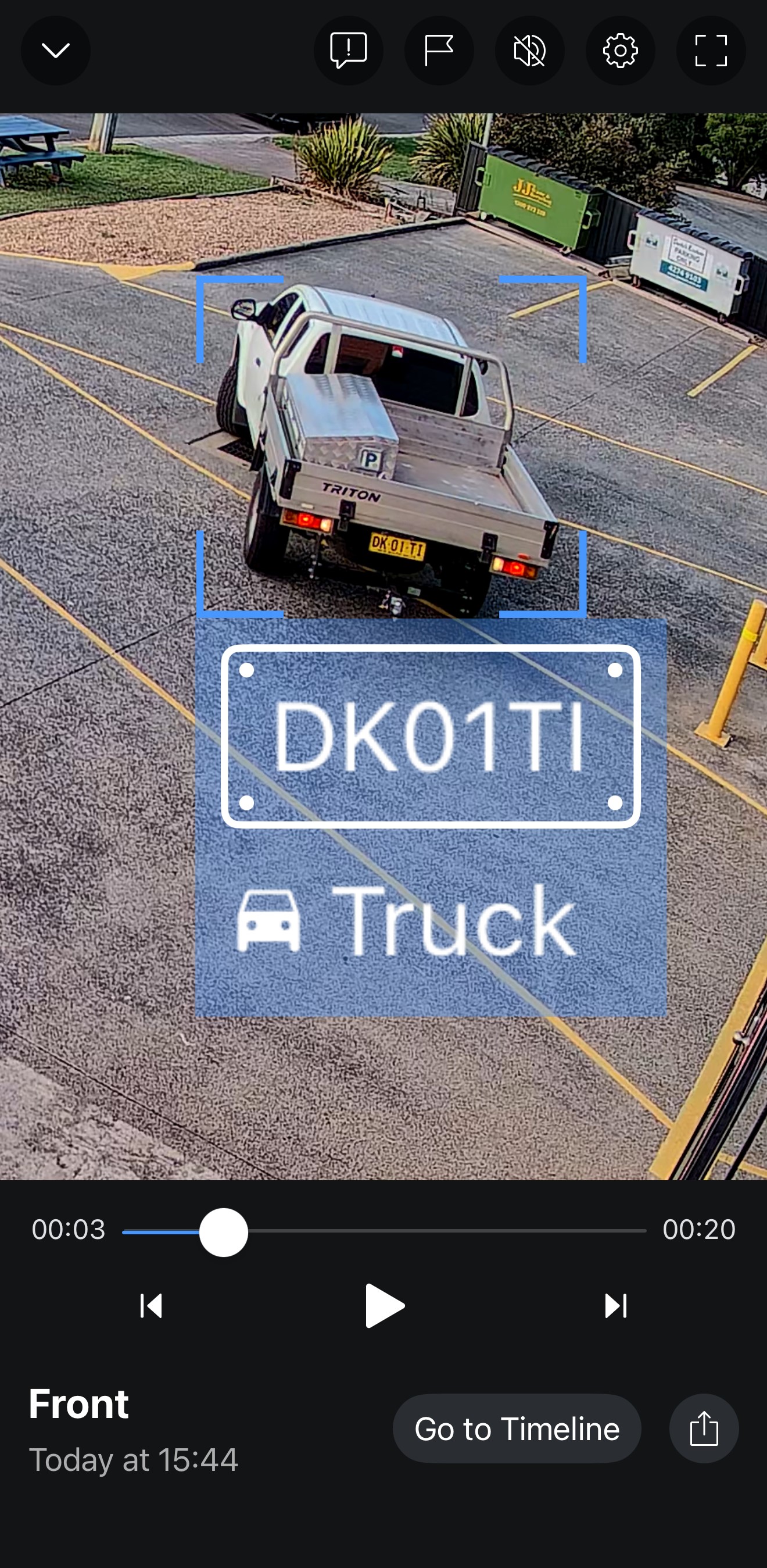 UniFi Protect AI licence plate detection
